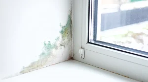 Maison humide à Angoulême avec trace sur un mur intérieur