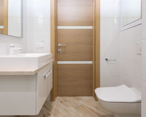 Rénovation de WC à Angoulême avec petit espace moderne